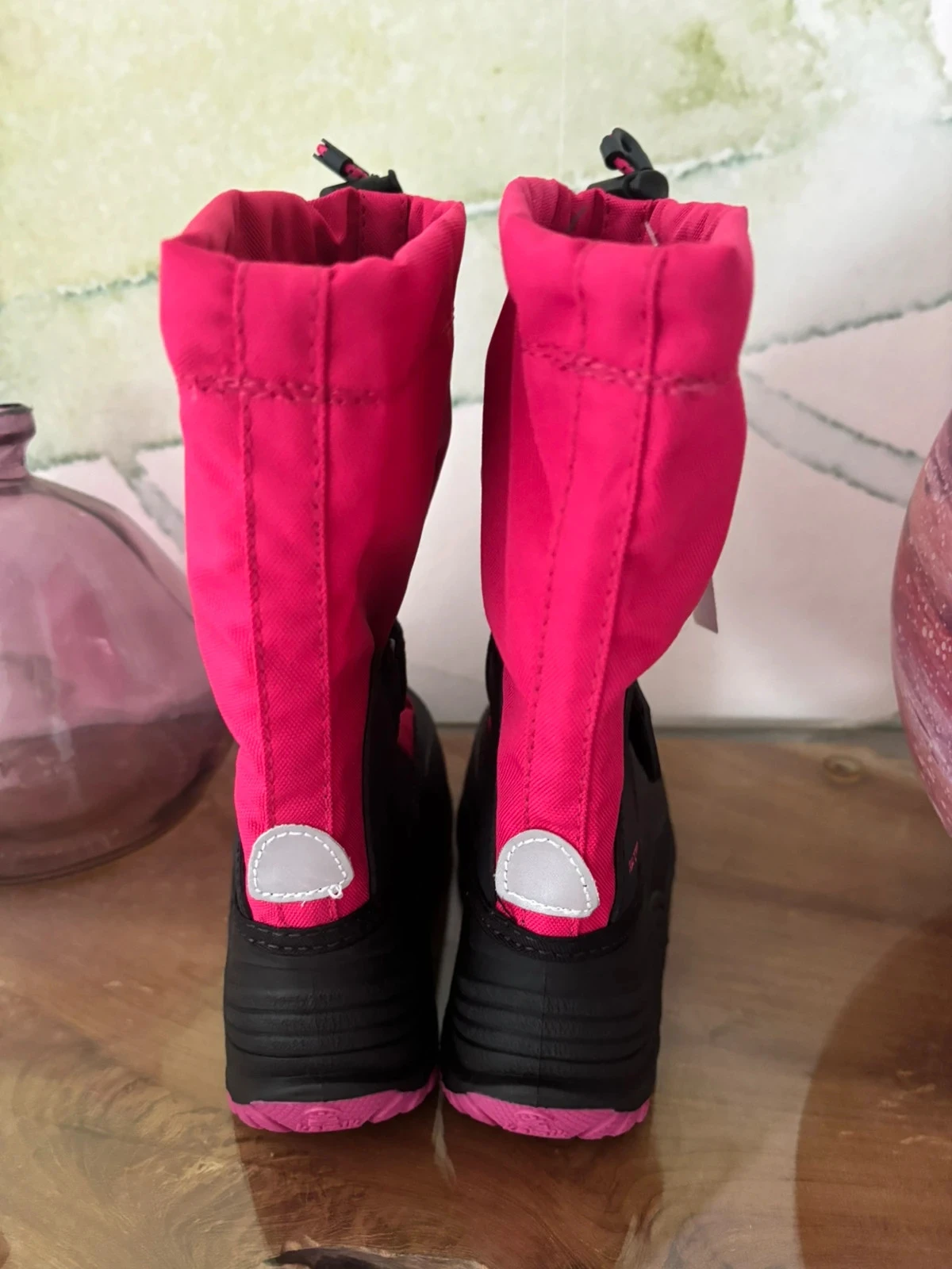 Botas de neve Kamik rosa escuro para meninas, tamanho 32, pós-esqui – photo 4